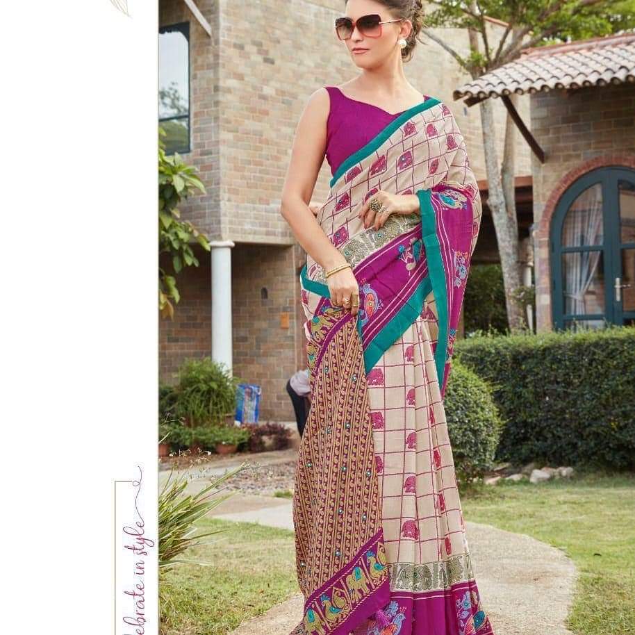 Nakshvi Latest Designer Party Wear Mirror Casual Wear Stylish Silk Saree Collection
