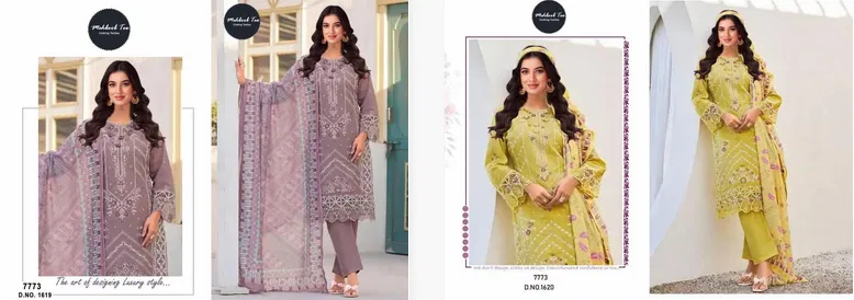 Mehboob Tex 1619 And 1620 Cotton Dupatta Pakistani Salwar Suits Wholesale Suppliers In Mumbai