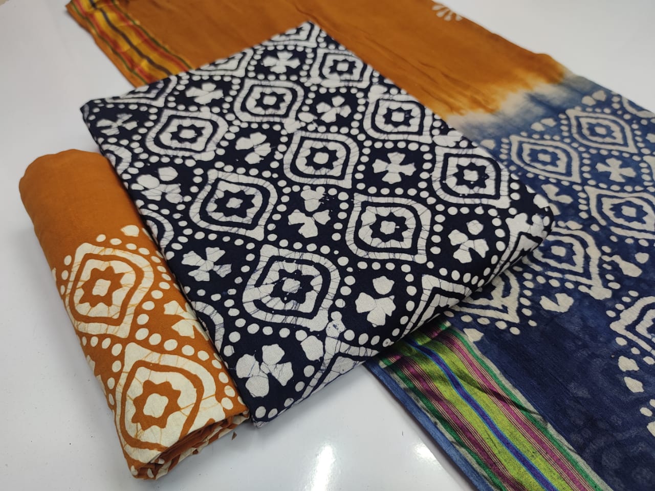 Batik 4 Bandhani Regular Wear Printed Cotton Designer Dress Material Collection
