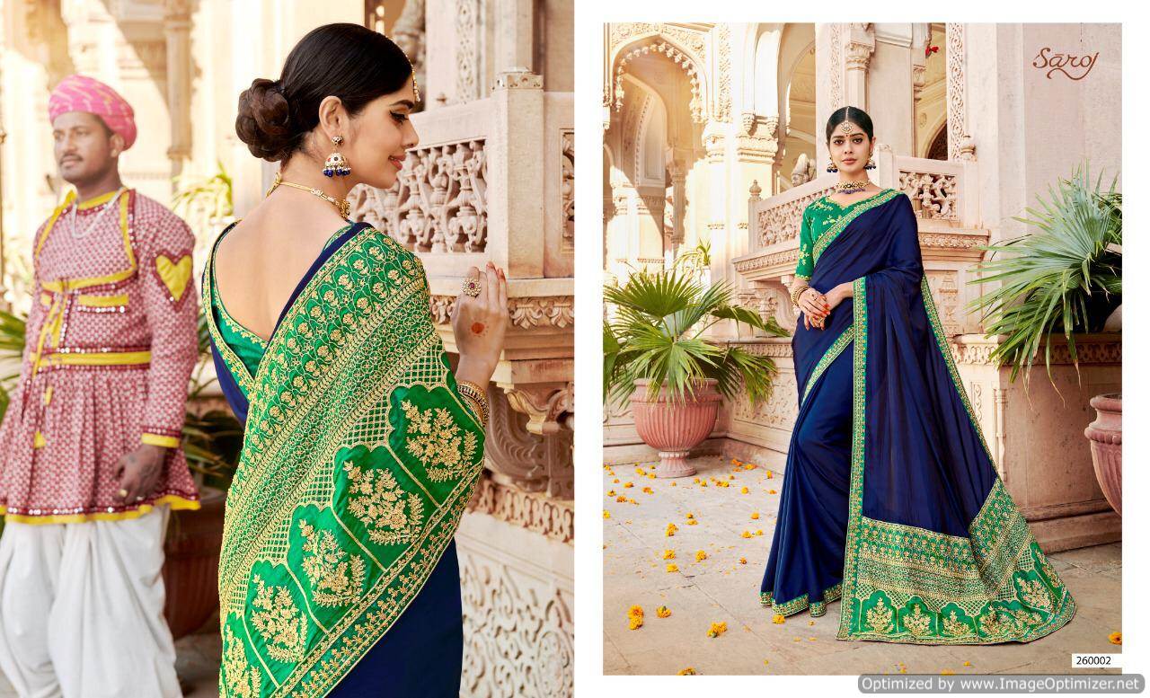 Saroj Samaira Latest Designer Heavy Bridal Wedding Wear Saree Collection With Work And Heavy Pallu