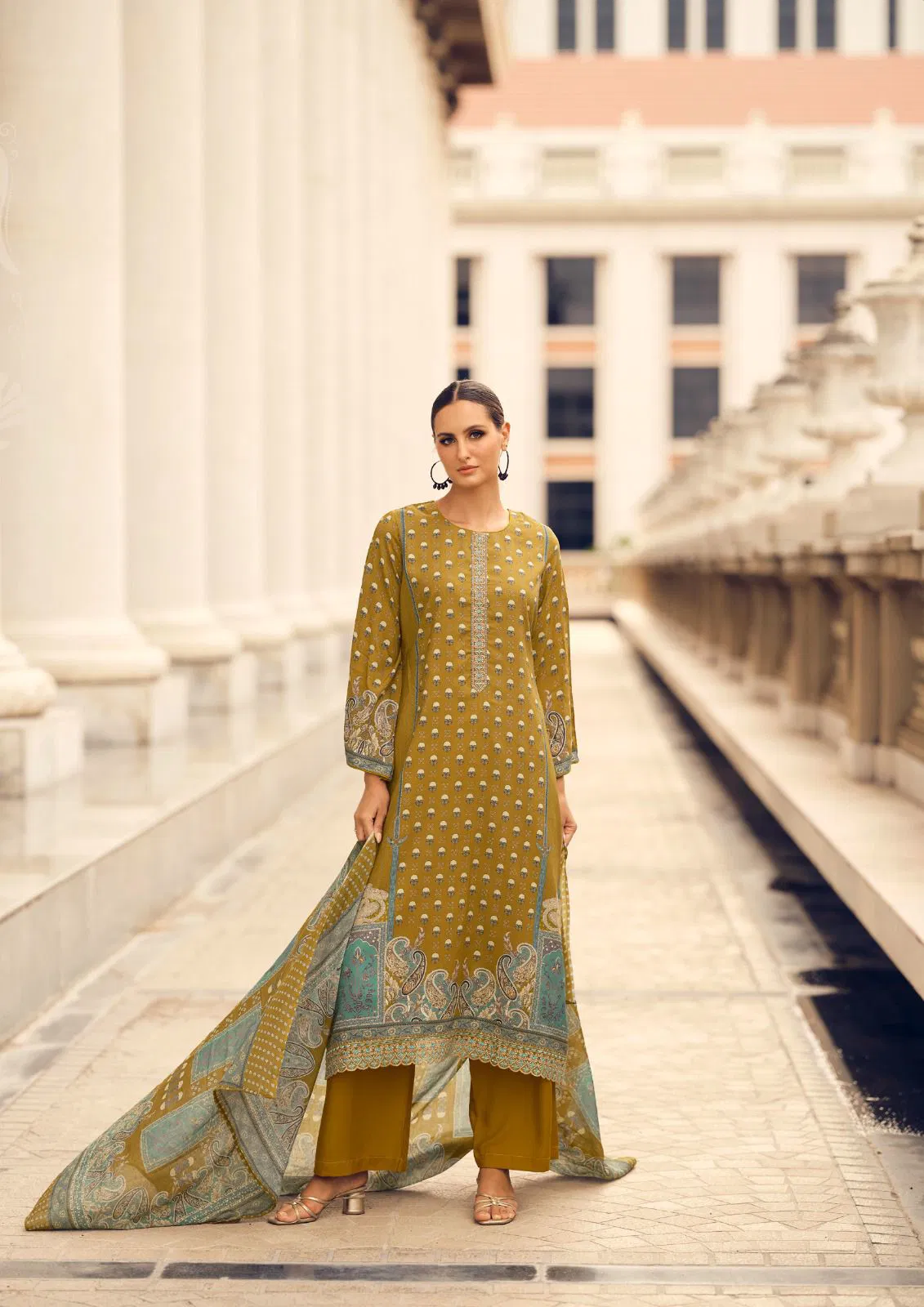 Paisely By The Hermitage Shop Viscose Lawn Dress Material Wholesale Market