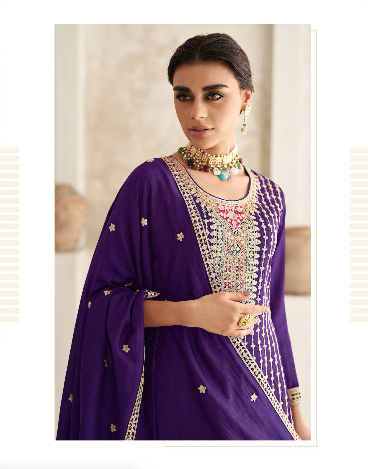 Romani By Aashirwad Heavy Embroidery Wedding Salwar Suits Catalog