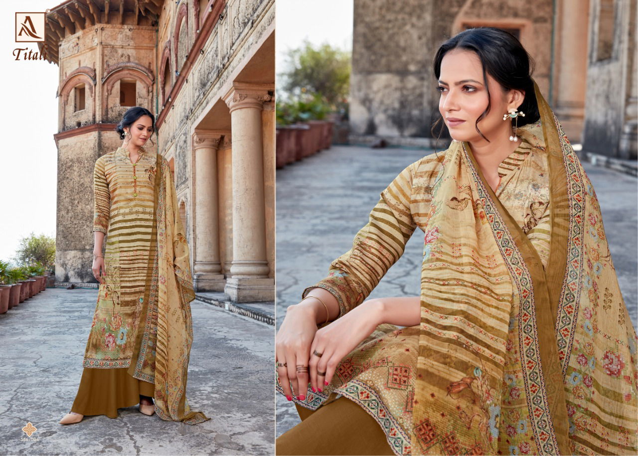 Alok Titali Ethinc Wear Designer Printed Jam Satin Salwar Kameez Collection

