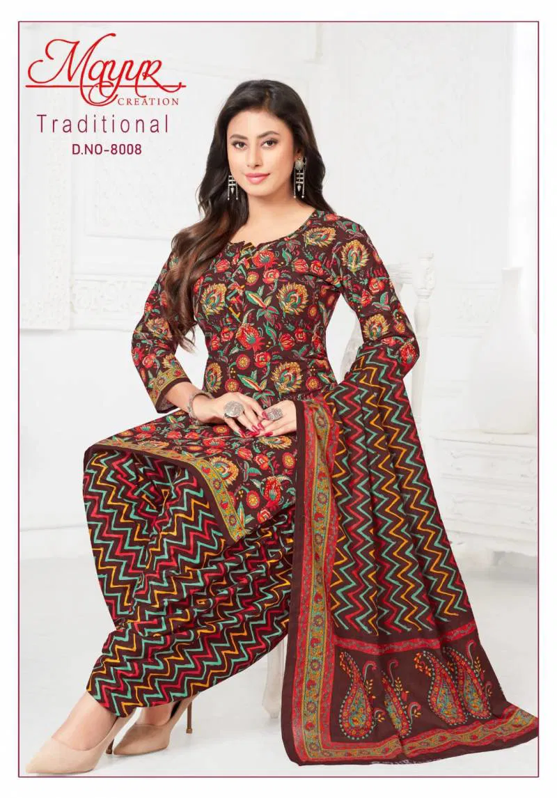 Traditional Vol 8 By Mayur Cotton Printed Dress Material Orders In India