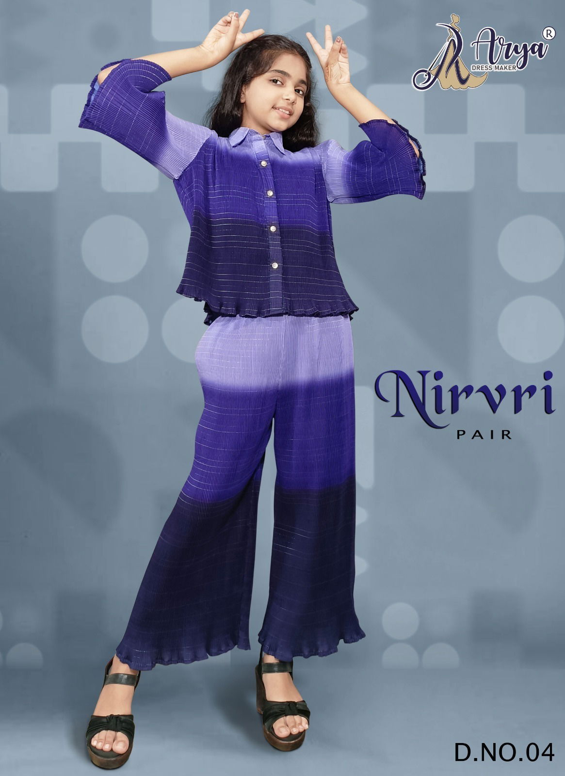 Nirvari Kids Girl's Wear Masleen Creez  Pair