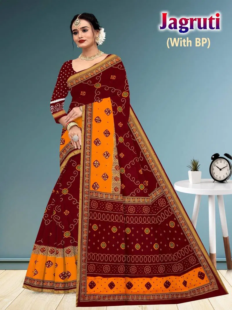 Jagruti 1 Casual Wear Cotton Printed Saree Suppliers In India
