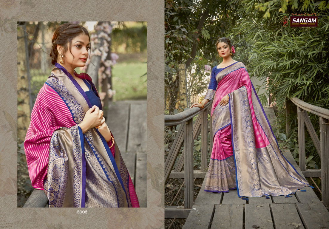 Sangam Kalighata Silk Latest Fancy Designer Festive Wear Silk Sarees Collection
