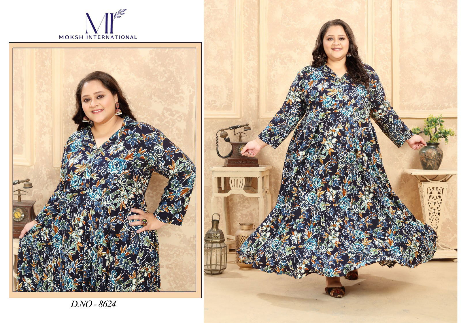 Plus Size Vol1 by Moksh Rayon Kurti With Pocket Catalog 