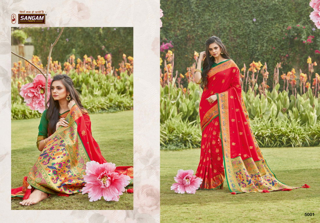 Sangam Pattu Latest Fancy Designer Festive Wear Silk Pure Soft Silk Saree Collection
