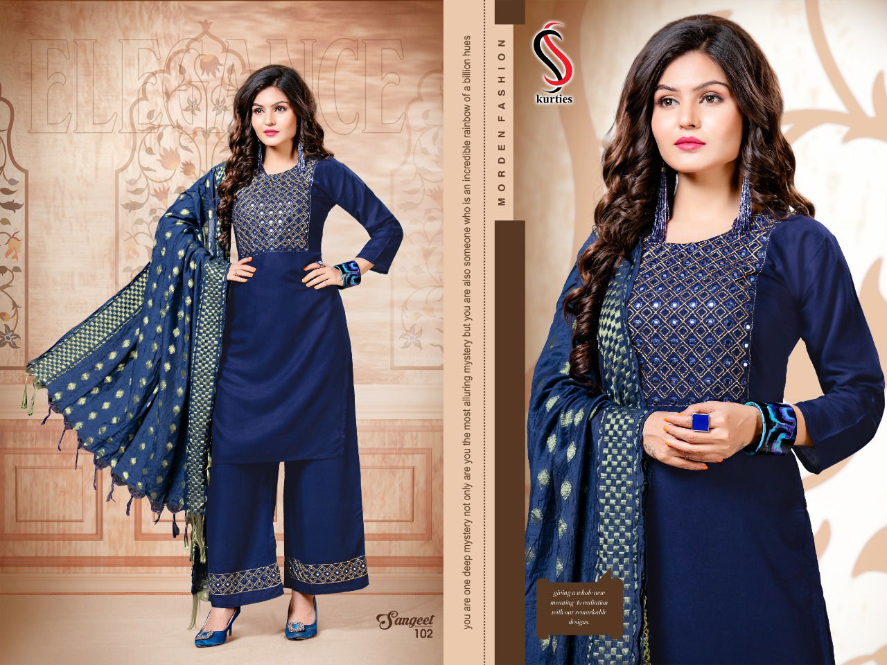 Ss Sangeet 2 Latest Fancy Rayon Designer Festive Wear Rayon Worked Ready made Salwar Suit Collection
