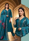 Naisha K 327 Vol 2 Silk Handwork Kurti With Pant Dupatta Exporters In India