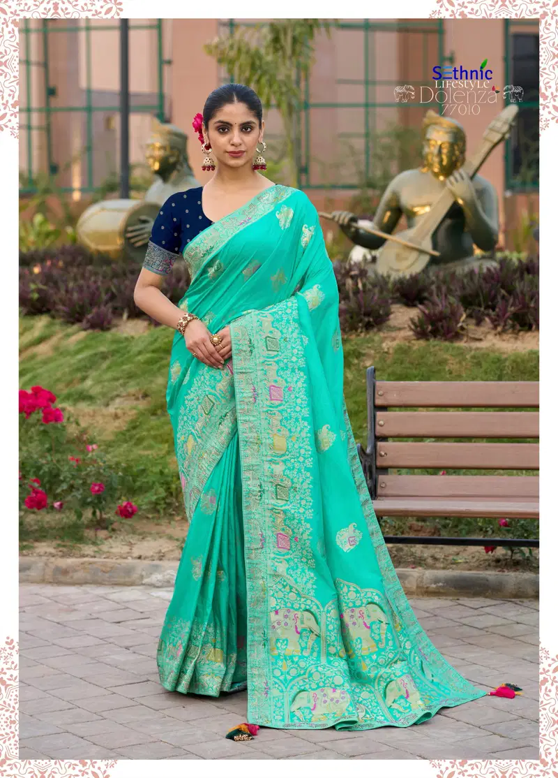 Dolenza Vol 2 By Sethnic Dola Silk Triple Meenakari Saree Orders In India