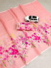 MG 139 Plain Linen Digital Printed Surat Designer Sarees Wholesale Market