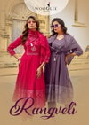 Rangveli By Wooglee Rayon Wholesale Kurti With Bottom Dupatta Suppliers In Mumbai