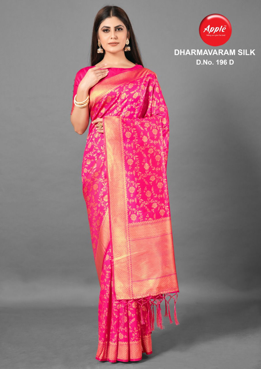 Apple Dharmavaram 196 Silk Fancy Festive Wear Saree Collection
