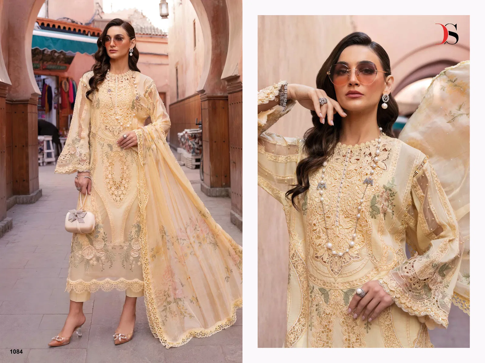 Maria B Voyage Lawn 25 by Deepsy Suits Cotton Dupatta Pakistani Suits Online Wholesale