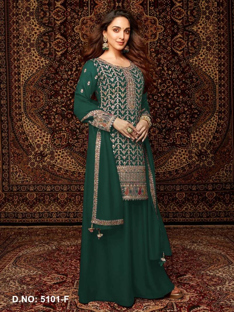 Kiara 5101 F To J Designer Chinon Embroidered Salwar Suits Bulk Orders In India