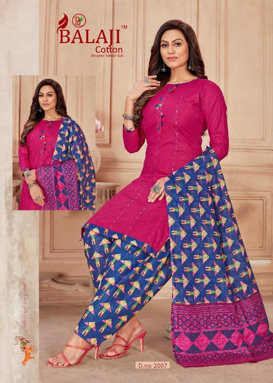 Balaji Niharika Casual Daily Wear Cotton Printed Latest Dress Material Collection