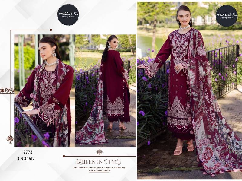 Mehboob Tex 1617 Chiffon Dupatta Pakistani Salwar Suits Wholesale In India