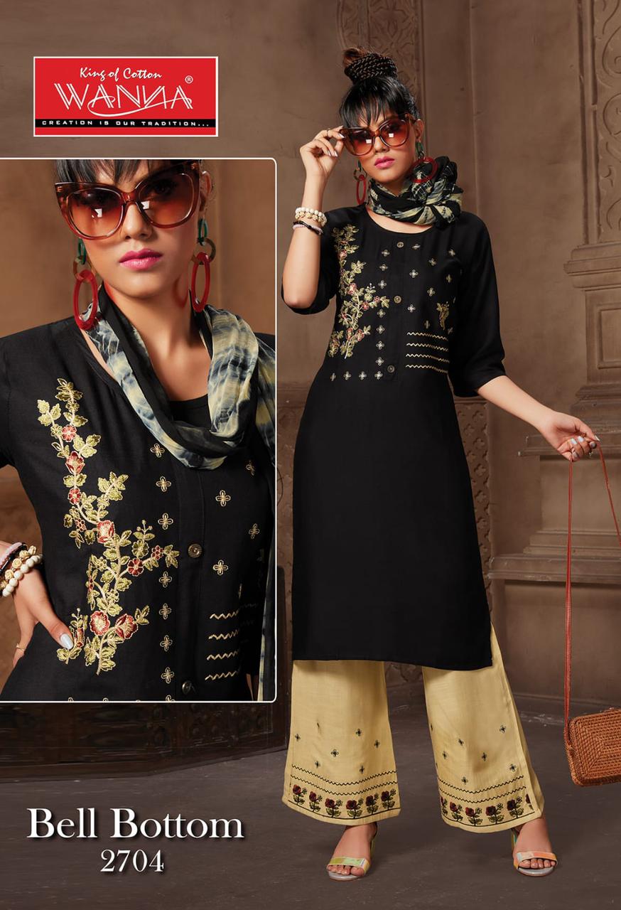 Wanna Bell Bottom Ethnic Wear Rayon Ethnic Wear Ready Made Collection

