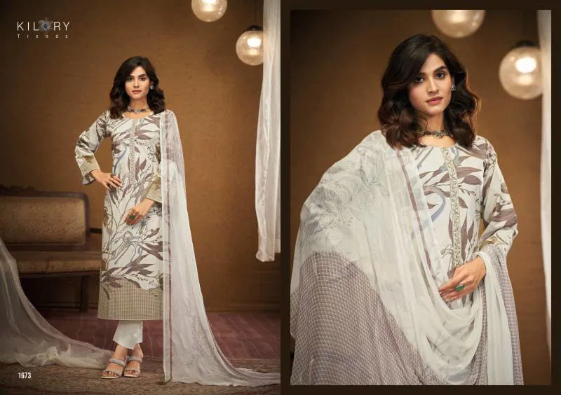 Zainab 1671 Series By Kilory Cotton Linen Printed Online Salwar Kameez Wholesale