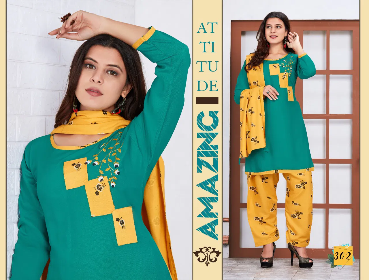 Trendy First Lady 2 Latest fancy Regular Casual Wear Rayon Printed Readymade Collection
