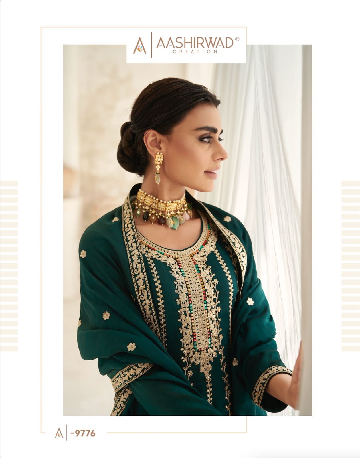 Romani By Aashirwad Heavy Embroidery Wedding Salwar Suits Catalog