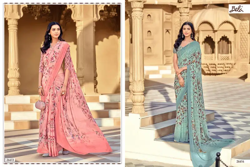 Brezza Vol 3 By Bela Fashion WeightLess Pure Digital Print Saree Wholesale Suppliers In Mumbai