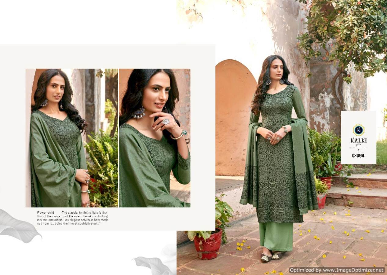 Kalki Gulmohar Vol 3 Latset Designer Printed Casual Wear Pure Handloom Weaving Pashmina Dress Material Collection