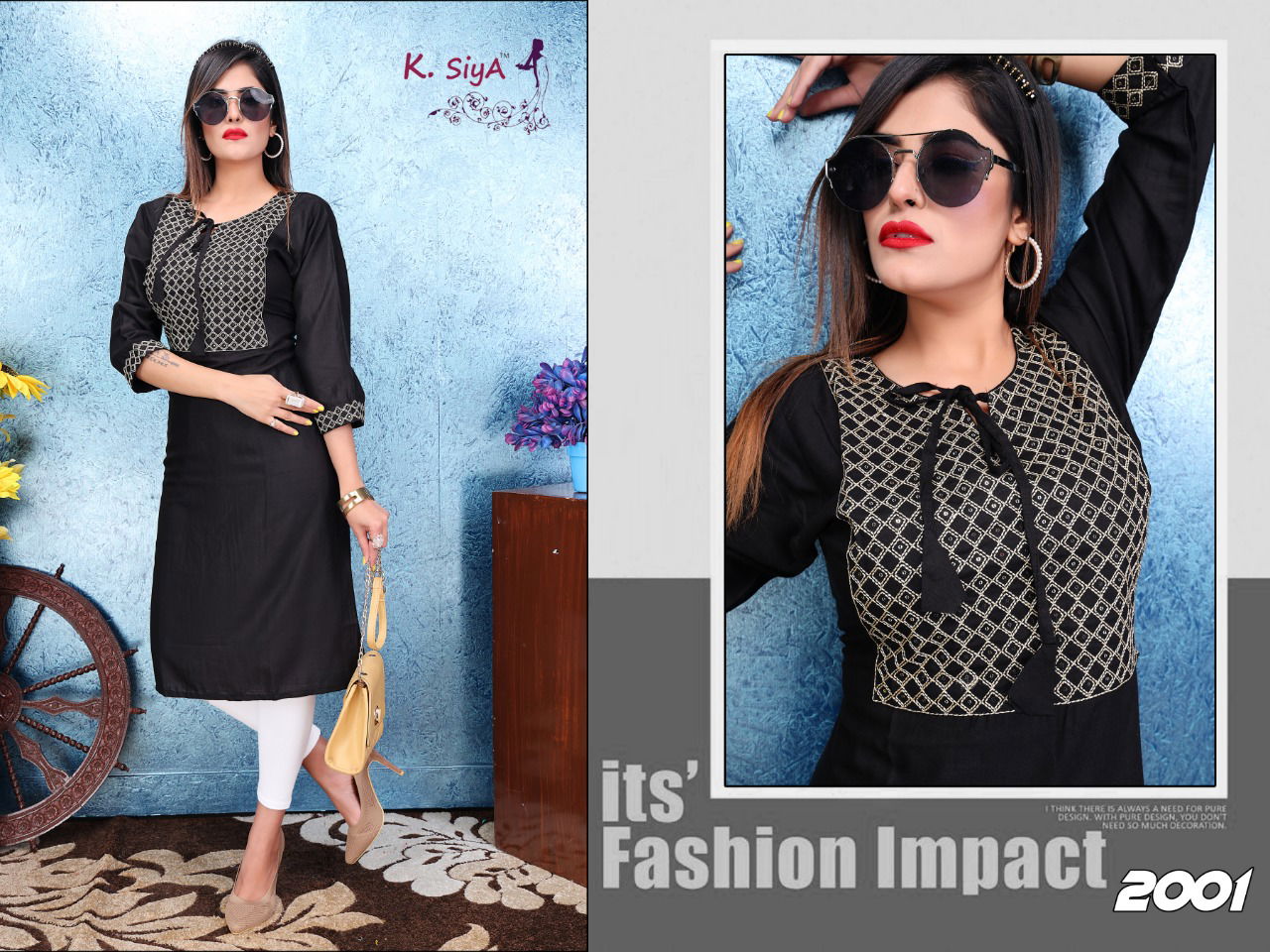 K Siya Saffron Rayon latest fancy Regular Casual Wear Designer Kurtis Collection

