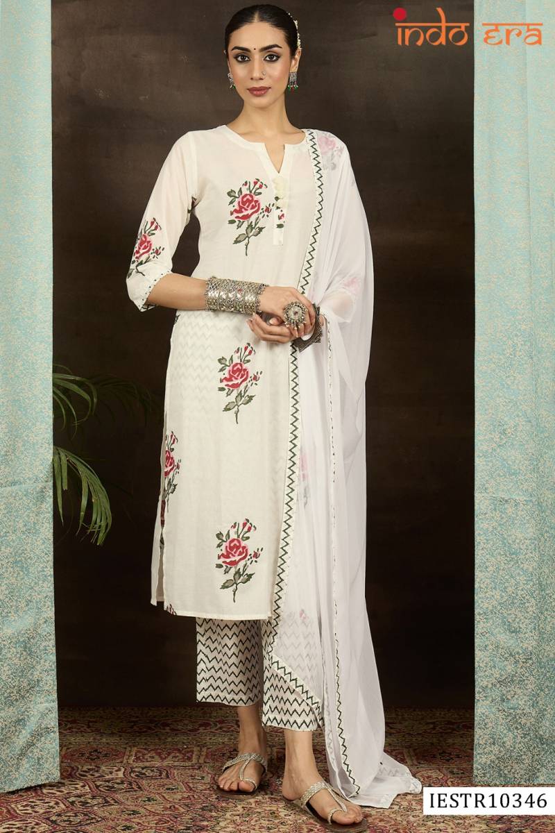 Indo Era 2569 Cotton Kurti Bottom With Dupatta Wholesalers In Delhi