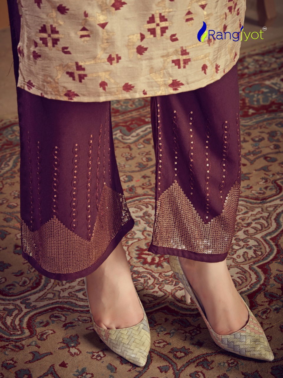 RANGJYOT NARGIS VOL-1 Latest fancy Heavy Designer Festive Wear Dolla silk top With Sequence Work pant Kurtis Collection 