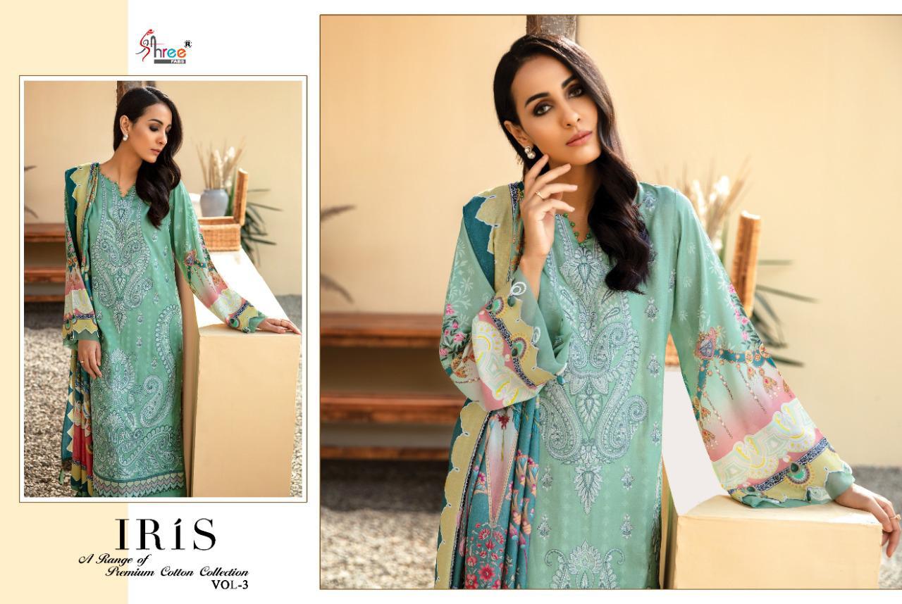 Shree Iris 3 Pure Jam Cotton print And embroidery Work  patch Top With Dupatta And Bottom Pakistani Salwar Suits Collection