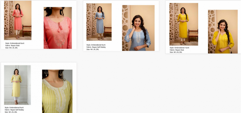Stylee Girl 3 Rayon Embroidered Causal Wear Kurti Wholesale Market
