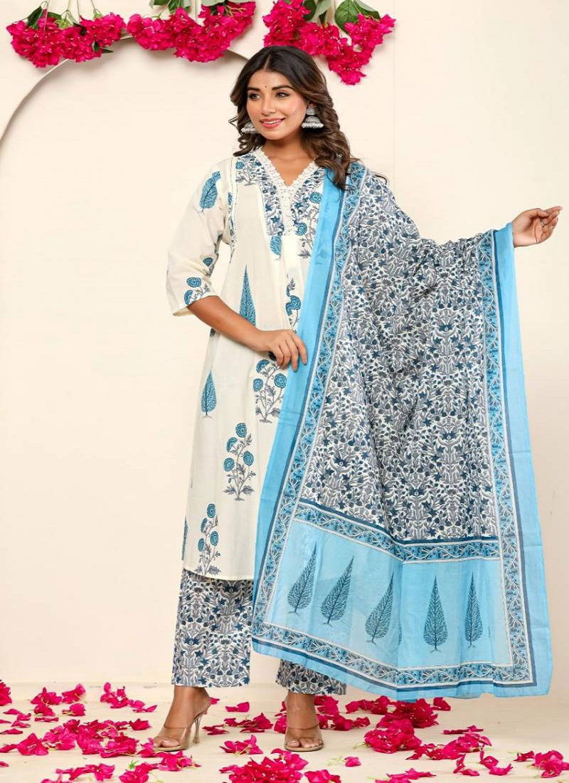 Tanyaa P 209 Cotton Wholesale Kurti With Bottom Dupatta In India
