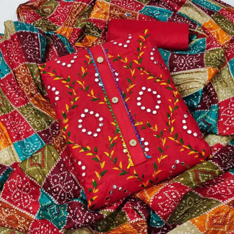 Color Set 9002 Cotton Silk Fancy Dress Material Wholesale Market