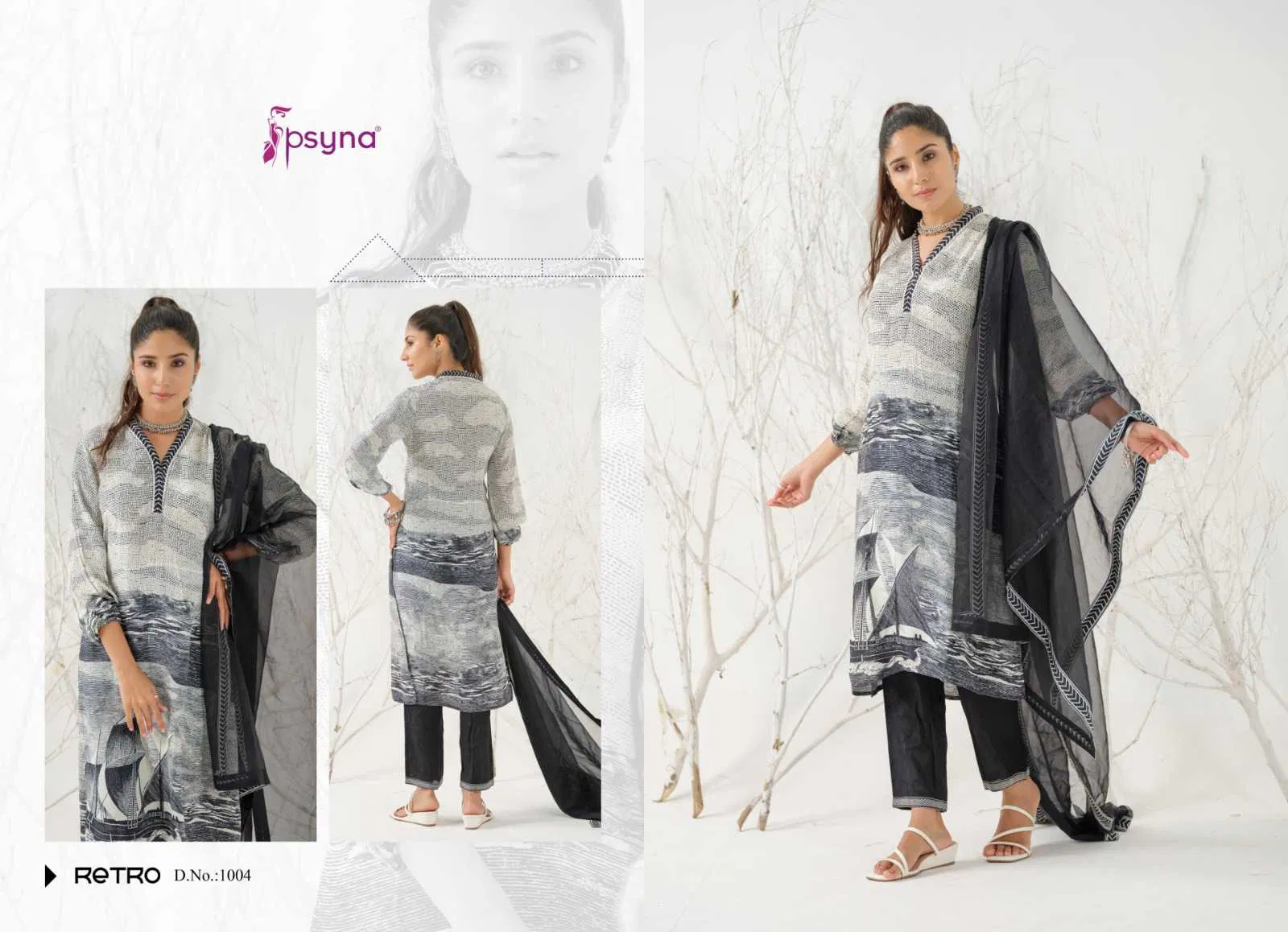 Retro By Psyna Crep Full Stitch Salwar Kameez Wholesale Price In Surat