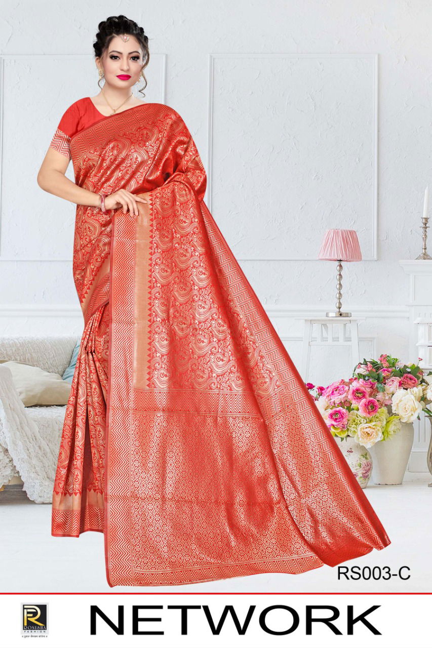 Ronisha Network Latest Designer Fancy Casual Wear Silk Printed Sarees Collection

