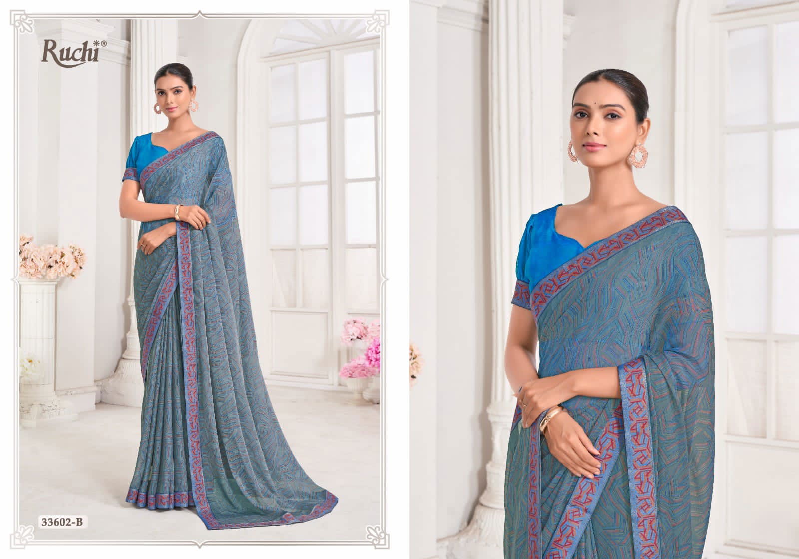 Vanilla Vol 8 By Ruchi Digital Printed Chiffon Sarees Wholesale Clothing Suppliers In India