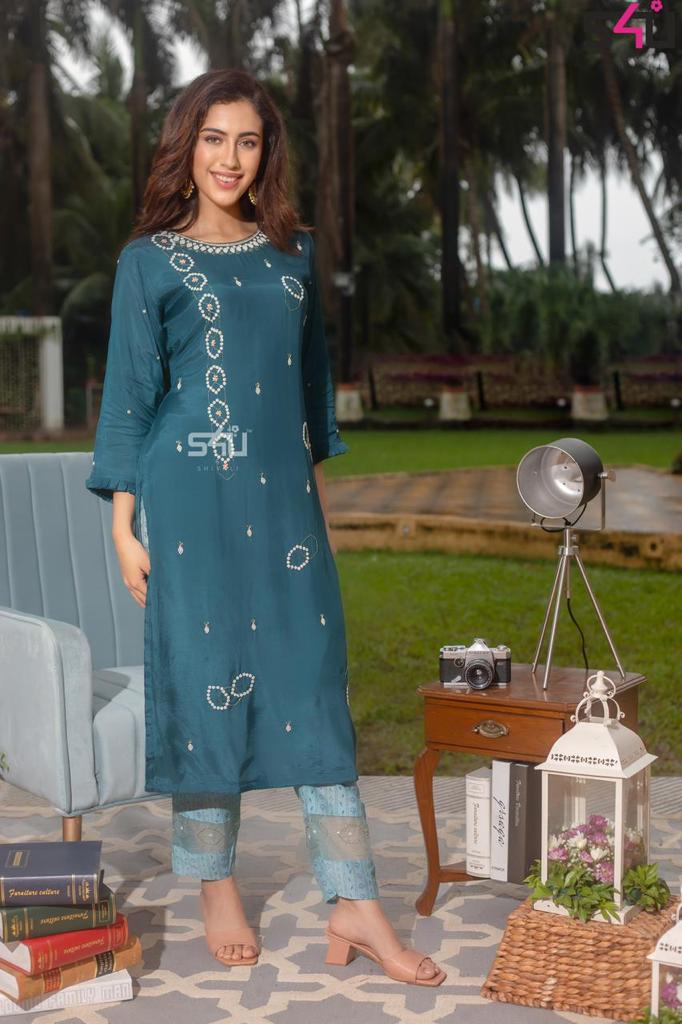 S4u Shivali Limelight Fancy Festive Were Masleen Kurtis With Bottom Collection
