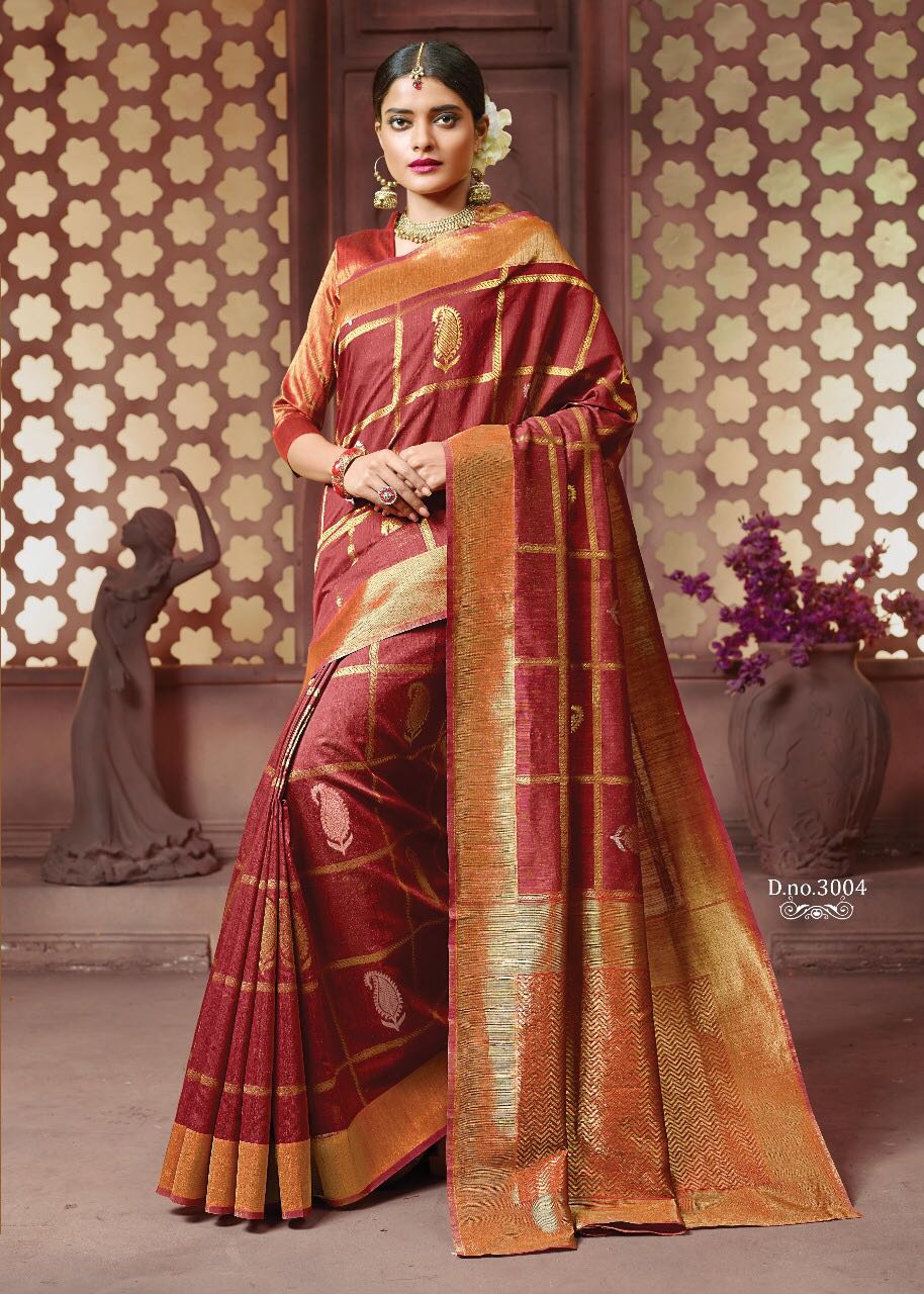 Sangam Zamdani Latest Fancy Designer Festive Wear Handloom Cotton Sarees Collection
