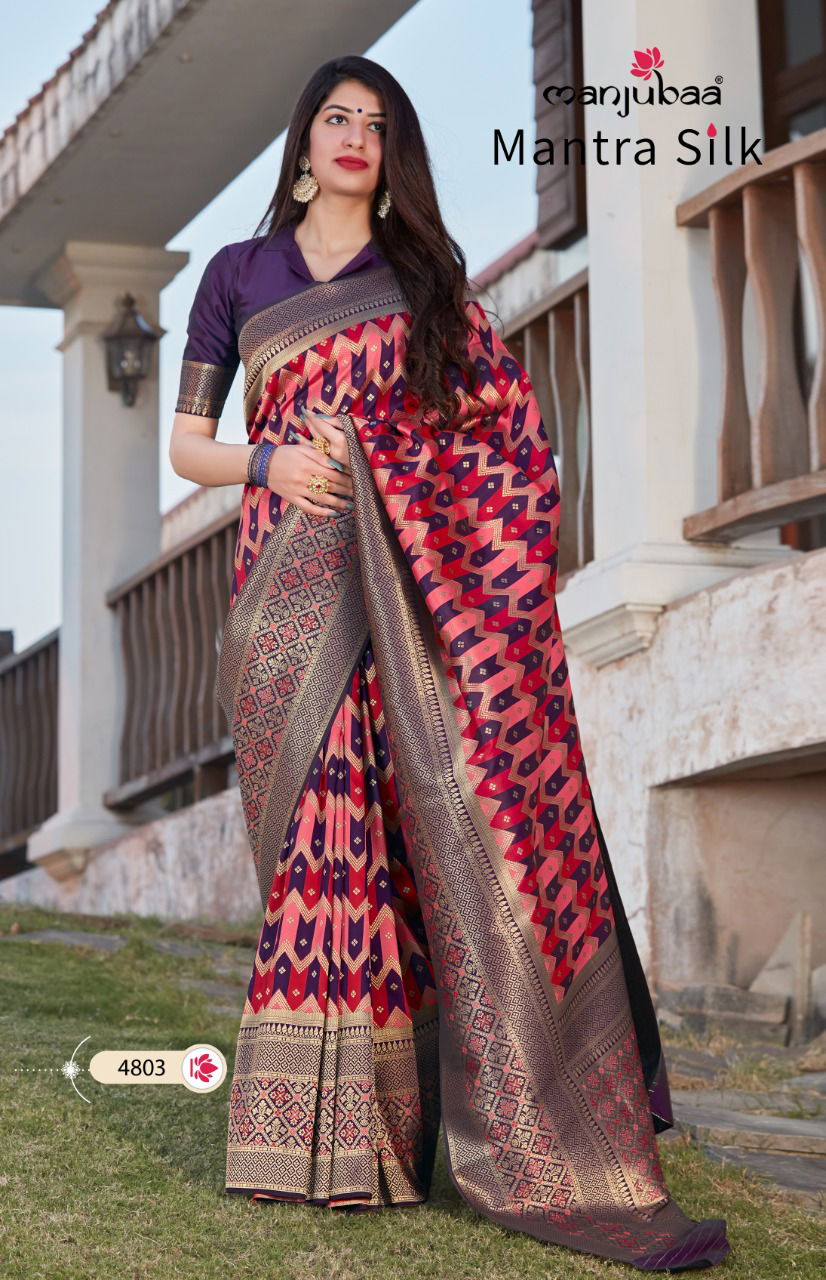 Manjubaa Mantra Silk Latest Fancy Designer Festive Wear 	Banarasi Silk Sarees Collection
