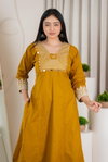 Naisha K 288 Real Mirror And Embroidered Festive Wear Kurta With Bottom Wholesalers In Delhi