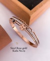 Fancy Steel Rose Gold Kada Accessories Catalog