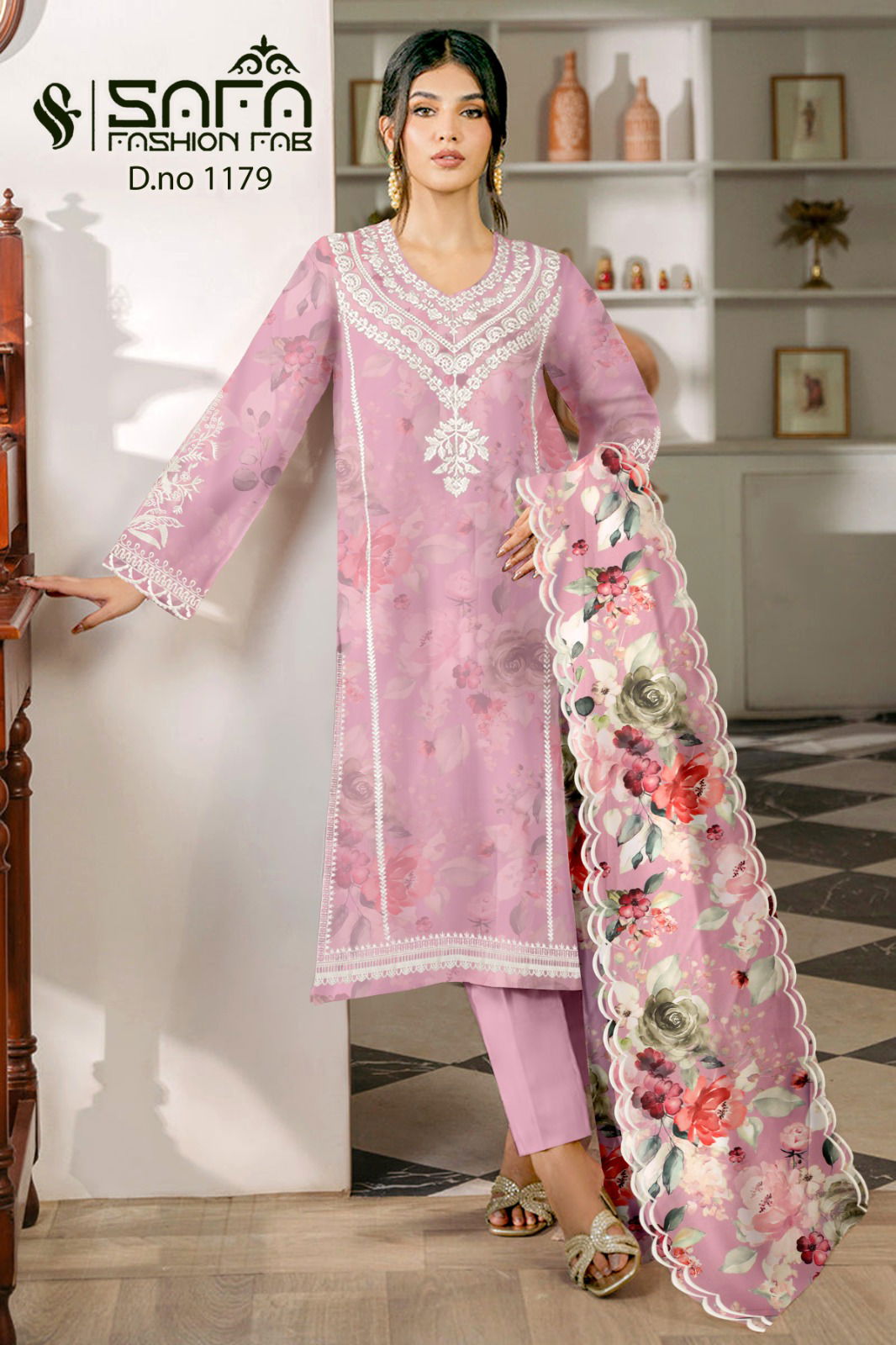 Safa Fashion Fab Dn 1179 Kurti Bottom With Dupatta Wholesale Online