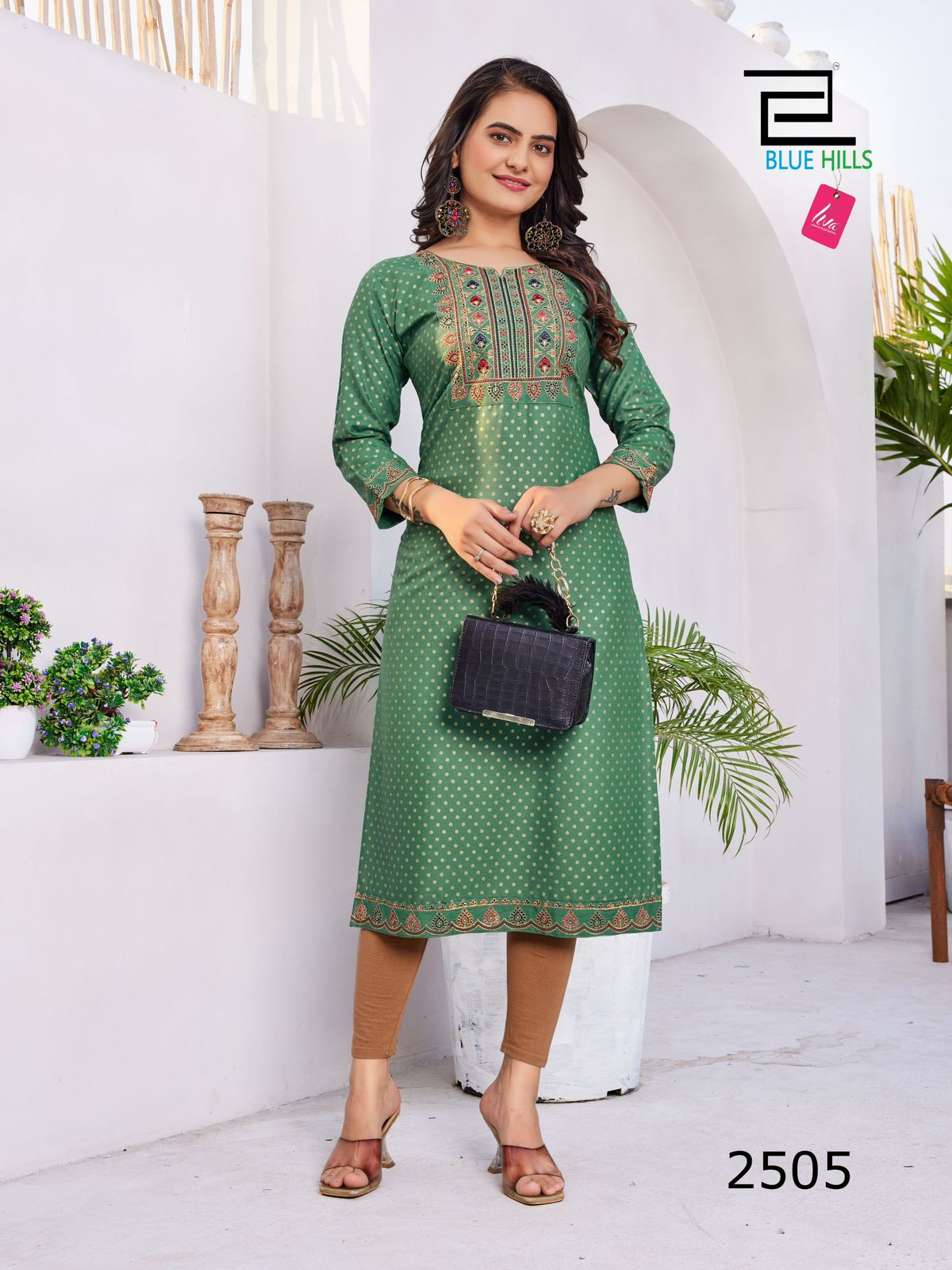 Solid Vol 25 By Blue Hills 2501 to 2508 Kurti suppliers in India