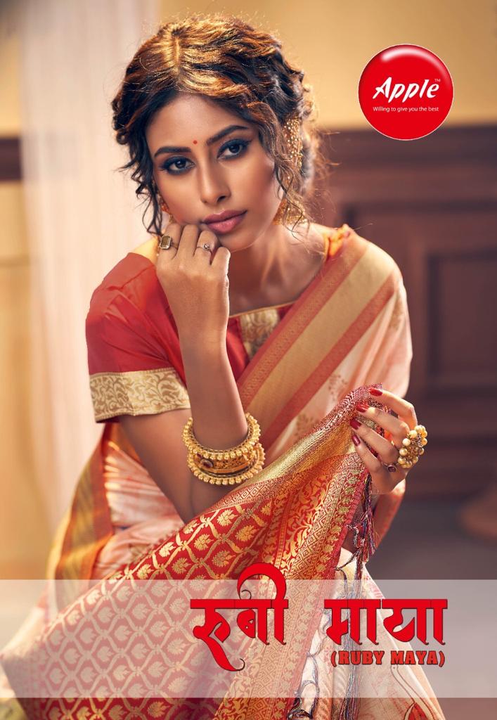 Apple Ruby Maya Presents Latest Collection Of Heavy Designer Party Wear Festive Wear Digital Printed Silk Saree 