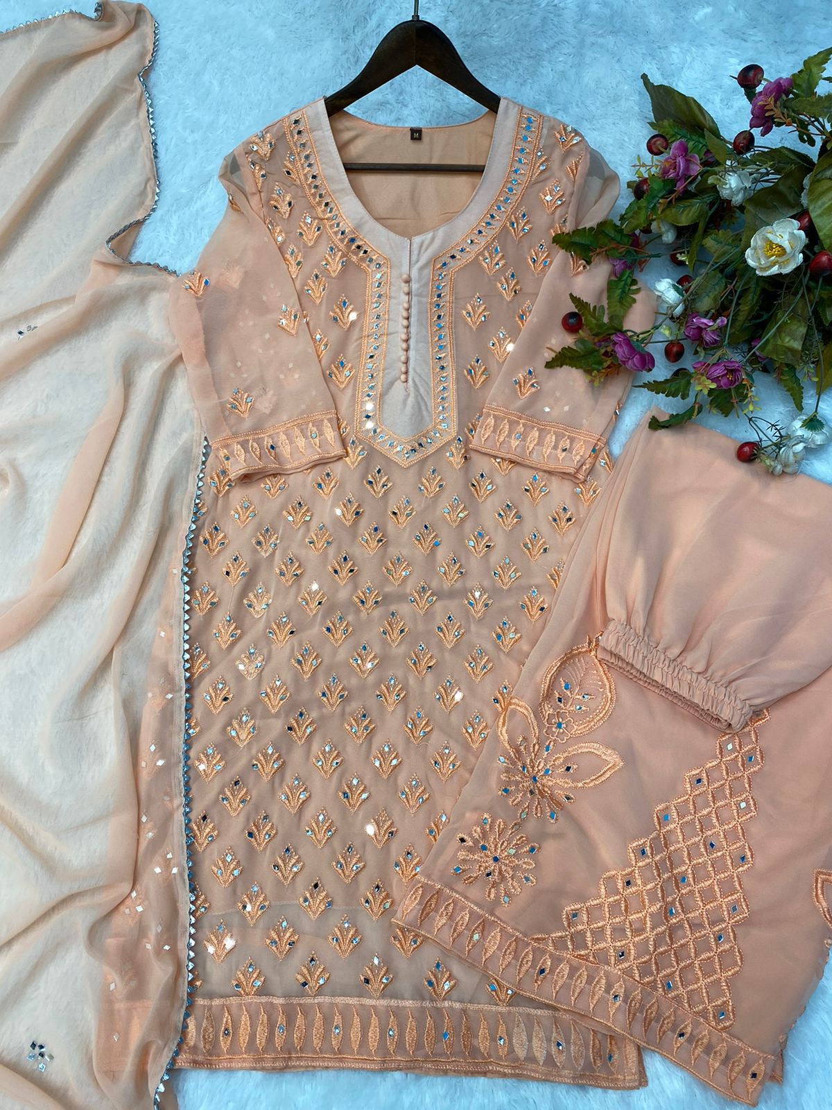 LG 1536 Faux Georgette Readymade Suits Catalog