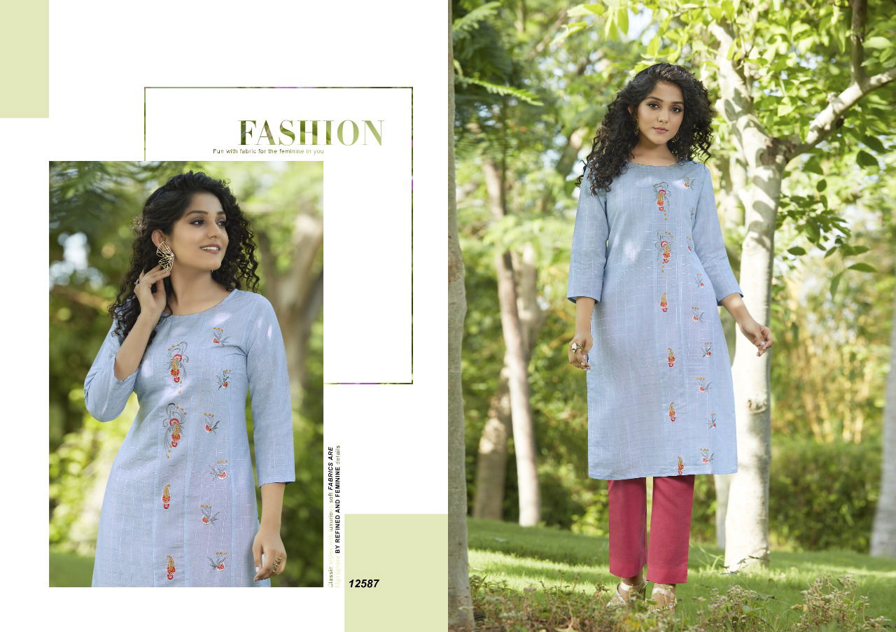 Kalaroop Vintage Fancy Ethnic Wear Silk Kurti With Bottom Collection
