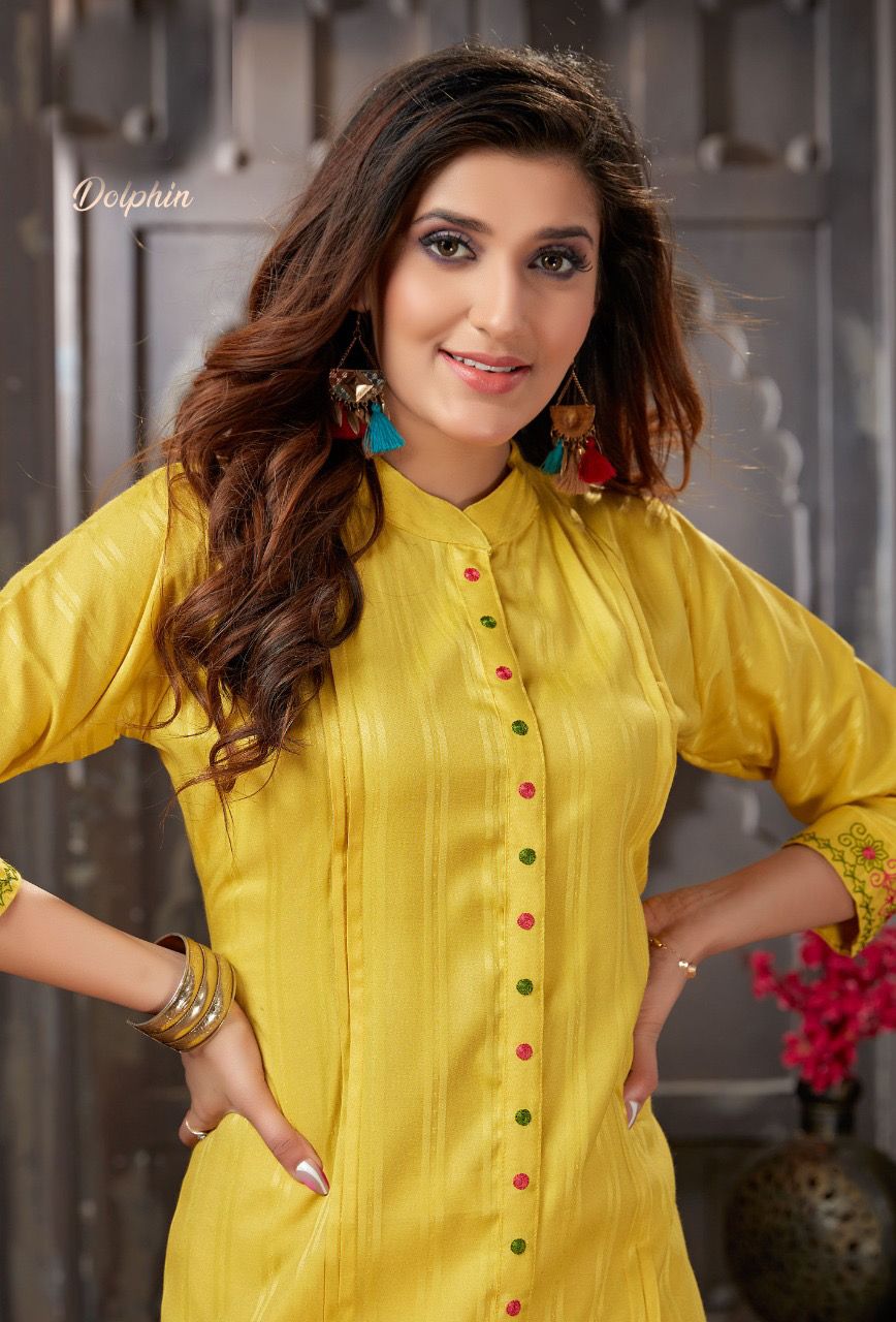 Dolphin 01 New Designer Party Wear Rayon Desihner Kurti Collection